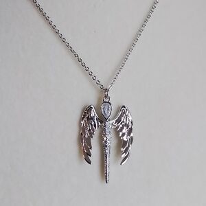 Pretty Bird Silver Winged Pendant Necklace